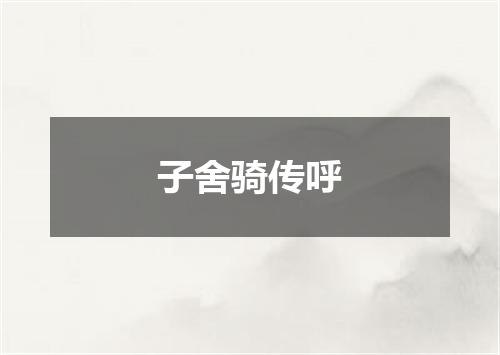 子舍骑传呼