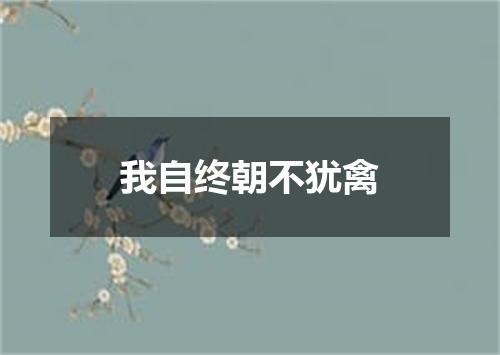 我自终朝不犹禽