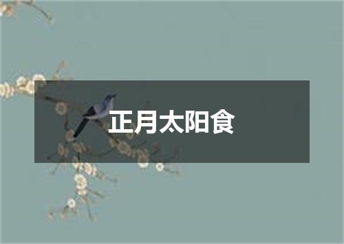 正月太阳食