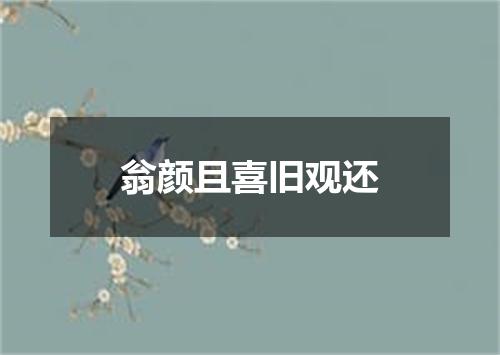 翁颜且喜旧观还