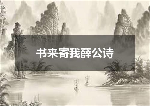 书来寄我薛公诗