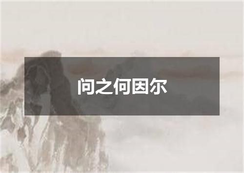 问之何因尔