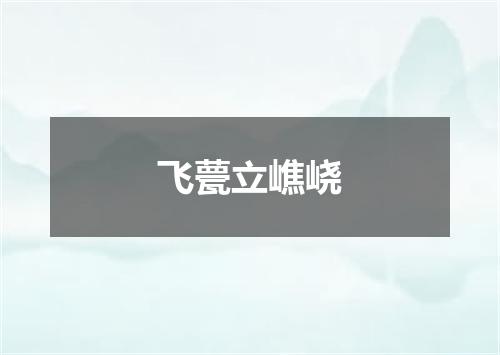 飞甍立嶕峣