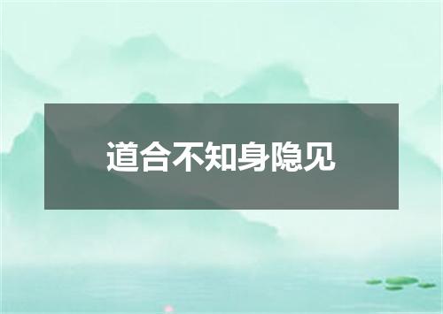 道合不知身隐见