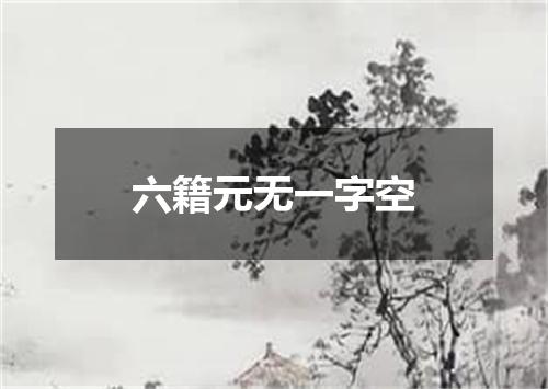 六籍元无一字空