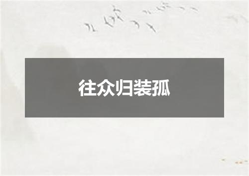 往众归装孤