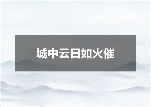 城中云日如火催