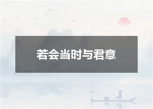 若会当时与君意