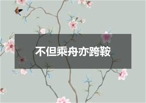 不但乘舟亦跨鞍