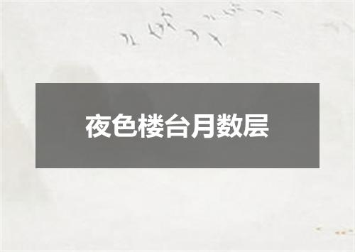 夜色楼台月数层