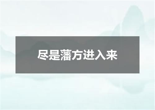 尽是藩方进入来