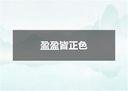 盈盈皆正色