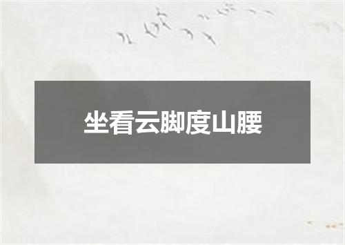 坐看云脚度山腰
