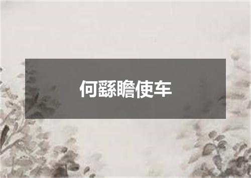 何繇瞻使车