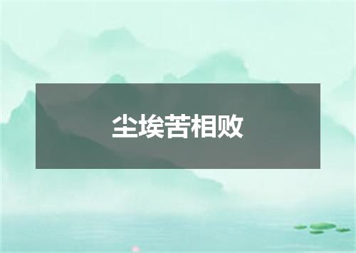 尘埃苦相败