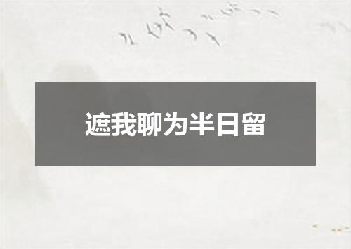 遮我聊为半日留