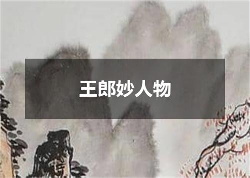 王郎妙人物