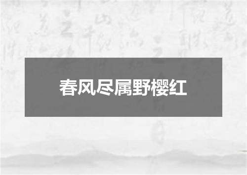 春风尽属野樱红