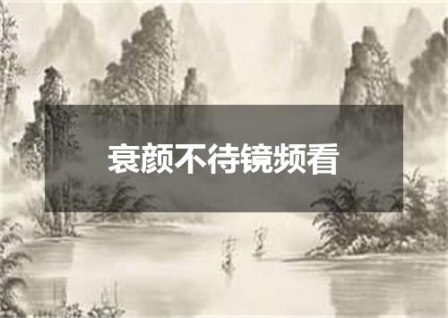 衰颜不待镜频看