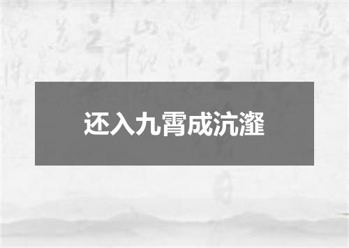 还入九霄成沆瀣