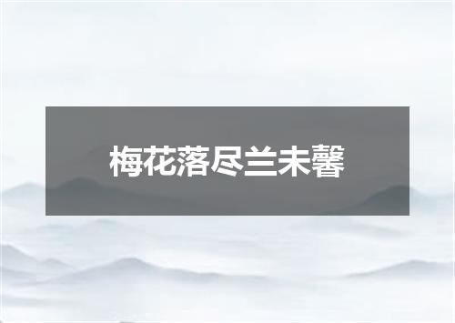 梅花落尽兰未馨