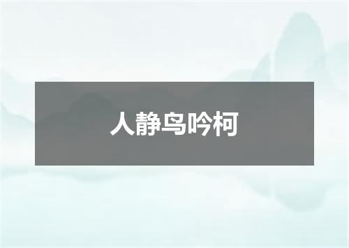 人静鸟吟柯