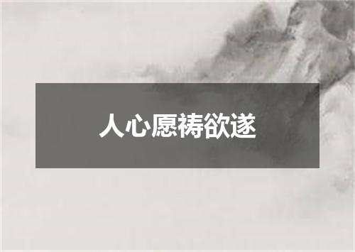 人心愿祷欲遂