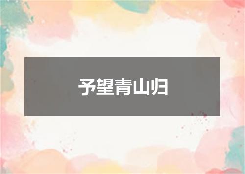 予望青山归