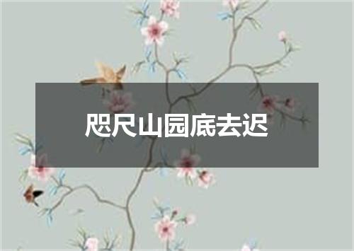 咫尺山园底去迟