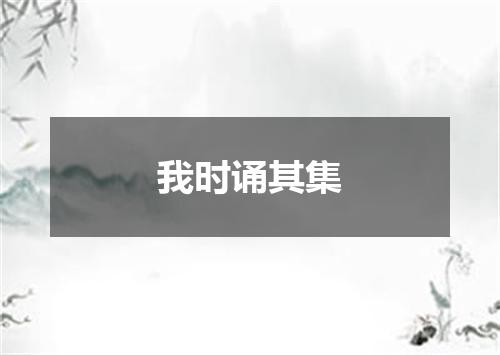 我时诵其集