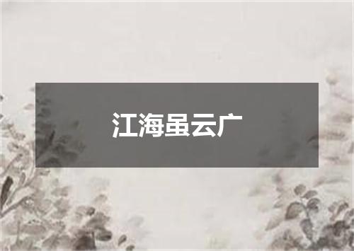 江海虽云广