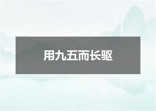用九五而长驱
