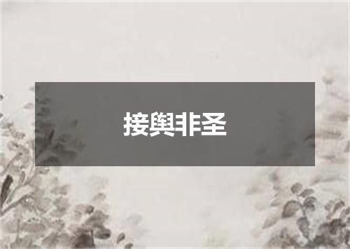 接舆非圣
