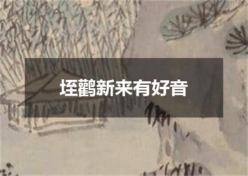 垤鹳新来有好音