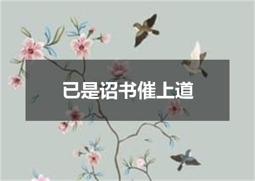已是诏书催上道