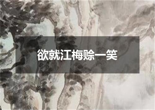 欲就江梅赊一笑