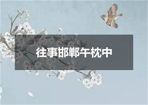 往事邯郸午枕中