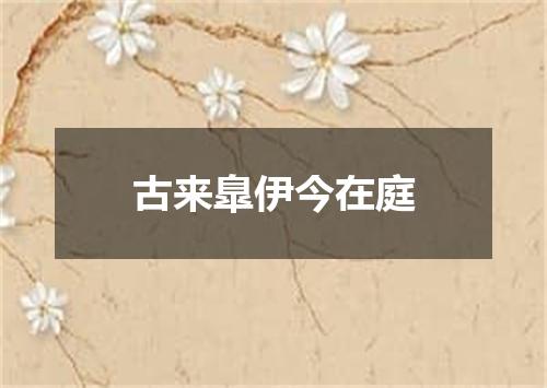 古来臯伊今在庭