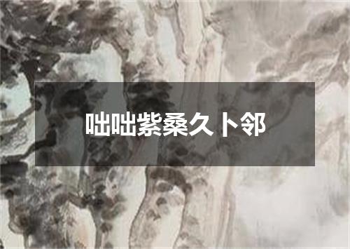 咄咄紫桑久卜邻