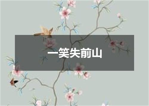一笑失前山