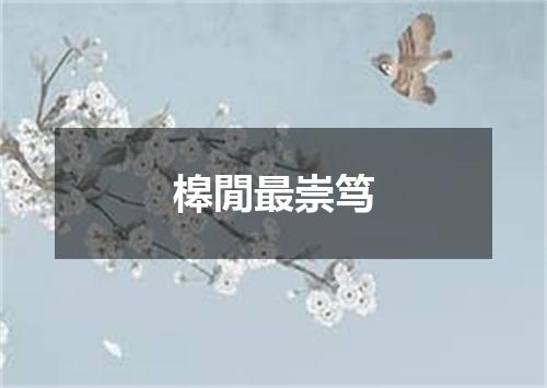 槔閒最崇笃