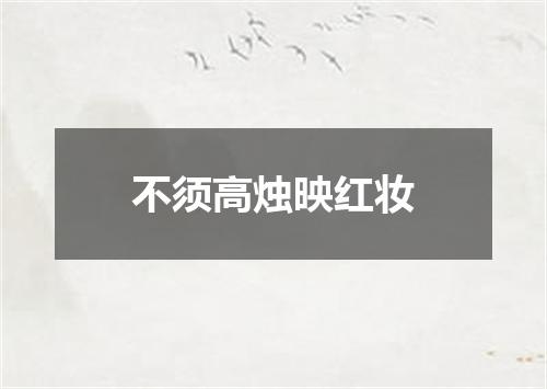 不须高烛映红妆