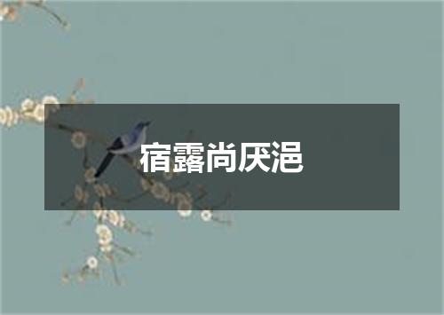 宿露尚厌浥