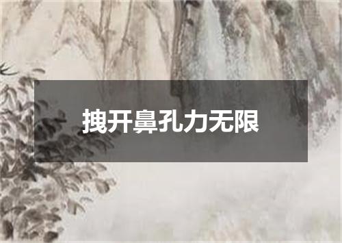 拽开鼻孔力无限