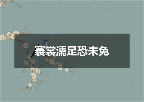褰裳濡足恐未免