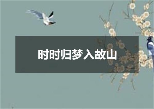 时时归梦入故山