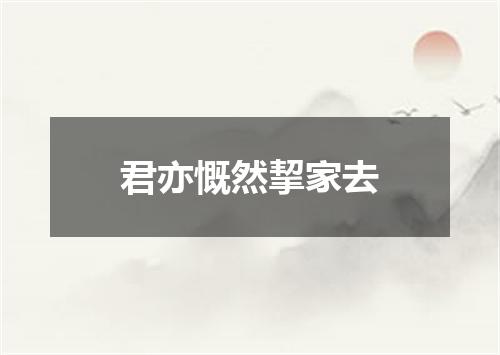 君亦慨然挈家去
