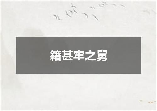 籍甚牢之舅