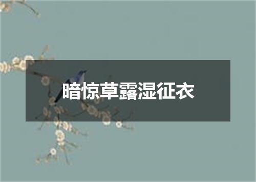 暗惊草露湿征衣