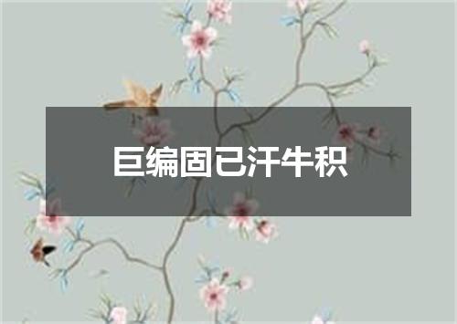 巨编固已汗牛积
